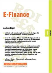 Cover of: E-Finance