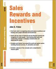 Cover of: Sales Rewards and Incentives (Sales) by J. Fisher