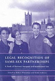 Cover of: Legal recognition of same-sex partnerships by edited by Robert Wintemute and Mads Andenæs.