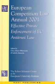 Cover of: European Competition Law Annual 2001 by Isabela Atanasiu