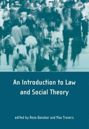 Cover of: An Introduction to Law and Social Theory