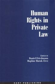 Cover of: Human rights in private law