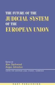 Cover of: The future of the judicial system of the European Union