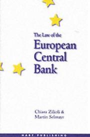 Cover of: The law of the European Central Bank by Chiara Zilioli