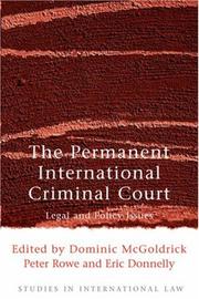 Cover of: The Permanent International Criminal Court by 