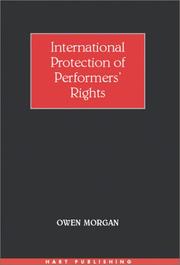 Cover of: International protection of performers' rights
