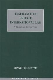 Cover of: Insurance in private international law: a European perspective