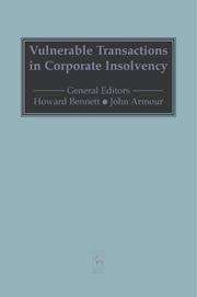 Cover of: Vulnerable transactions in corporate insolvency