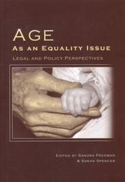 Cover of: Age as an equality issue by edited by Sandra Fredman and Sarah Spencer.