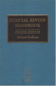 Cover of: Judicial review handbook by Fordham, Michael.