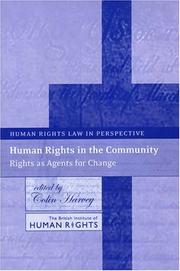 Cover of: Human Rights In The Community by Colin Harvey