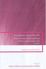 Cover of: European Union Law for the Twenty-First Century: Volume 2 (Essays in European Law)