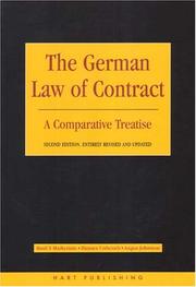 Cover of: The German Law of Contract: A Comparative Treatise