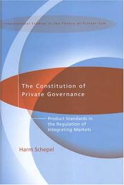 Cover of: The Constitution Of Private Governance | Harm Schepel