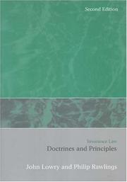 Cover of: Insurance Law: Doctrines And Principles