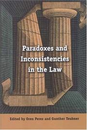 Cover of: Paradoxes And Inconsistencies in the Law