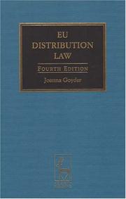 Cover of: EU distribution law.