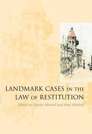 Cover of: Landmark Cases in the Law of Restitution