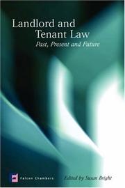 Cover of: Landlord and Tenant Law: Past, Present and Future