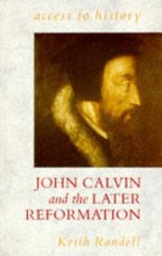 Cover of: John Calvin and Later Reform