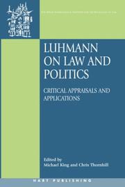 Cover of: Luhmann on Law and Politics: Critical Appraisals and Applications (Onati International Series in Law and Society)