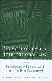 Cover of: Biotechnology And International Law (Studies in International Law)