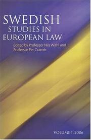 Cover of: Swedish Studies in European Law 2006 (Swedish Studies in European Law) by 