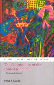 Cover of: The Constitution of the United Kingdom by Peter Leyland