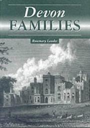 Cover of: Devon Families by Rosemary Lauder