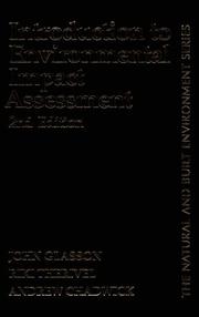 Cover of: Introduction to Enviromental Impact Assessment  by John Glasson, Riki Therivel, Andrew Chadwick, John Glasson, Riki Therivel, Andrew Chadwick