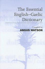 Cover of: Gaelic-English Dictionary by Angus Watson