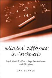 Individual differences in arithmetic by Ann Dowker