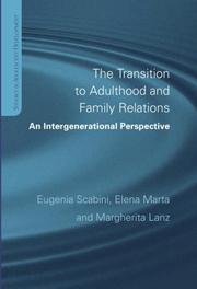 Cover of: Transition to Adulthood and Family Relations by Eugenia Scabini, Margherita Lanz