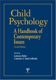 Cover of: Child psychology: a handbook of contemporary issues