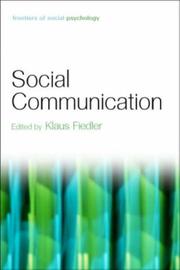 Cover of: Social Communication (Frontiers of Social Psychology)