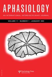 Cover of: Aphasiology (Quality of Life in Aphasia) volume 17 number 4 april 2003