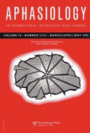 Cover of: Aphasiology 34th CAC: A Special Issue (Aphasiology)