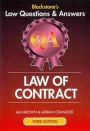 Cover of: Law of Contract (Law Questions & Answers) by Ian Brown, Adrian Chandler
