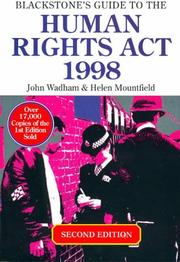 Cover of: Blackstone's Guide to the Human Rights Act 1998 (Blackstone's Guide)
