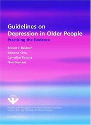 Cover of: Guidelines on Depression in Older People by Robert C. Baldwin, Edmond Chiu, Cornelius Katona, Nori Graham