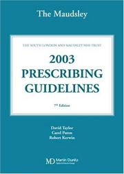 Cover of: Maudesley Prescribing Guidelines