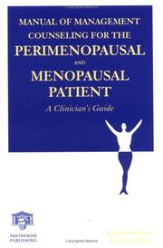 Cover of: Manual of menopause counseling for the perimenopausal and menopausal patient by Mary Jane Minkin