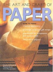 Cover of: The Art and Craft of Paper