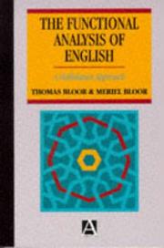 Cover of: functional analysis of English | Thomas Bloor
