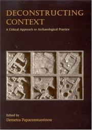 Front cover of Deconstructing Context by Demetra Papaconstantinou