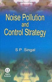 Cover of: Noise Pollution And Control Strategy