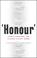 Cover of: 'Honour'