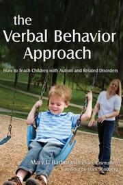 Front cover of The verbal behavior approach by Unknown