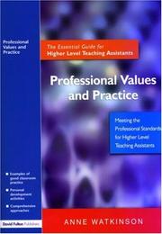 Cover of: Professional Values and Practice  The Essential Guide for Higher Level Teaching Assistants