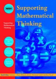 Cover of: Supporting Mathematical Thinking (David Fulton / Nasen Publication) by Jenny Houssart, Jenny Houssart